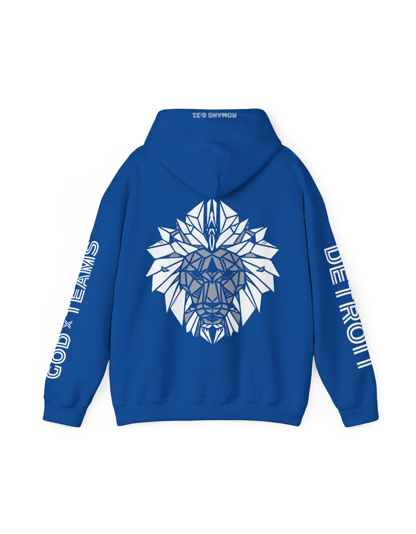 Kids GOD x Teams Detroit Lions Silver Metallic Premium Hoodie
