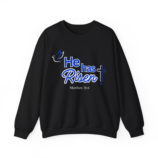 He Has Risen Unisex Crewneck "Matthew 28:6"