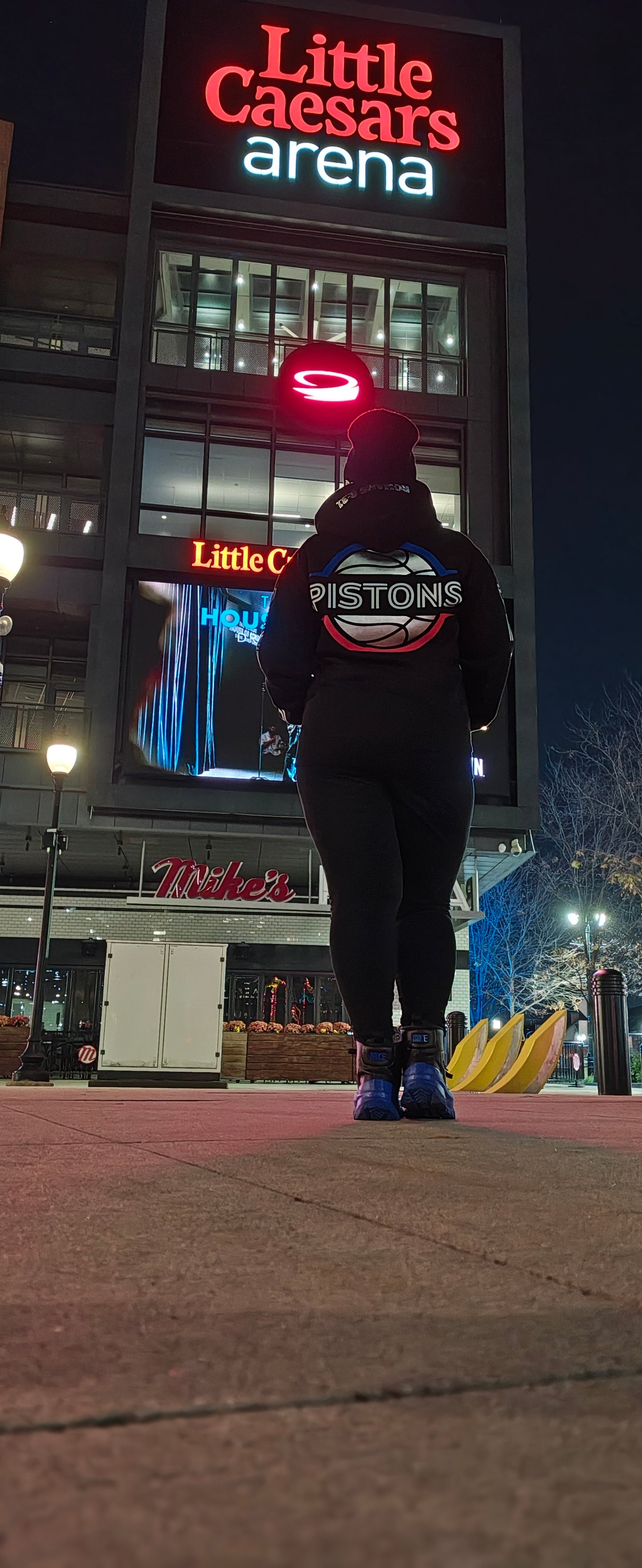 GOD x Teams Detroit Pistons Silver Metallic Premium Hoodie