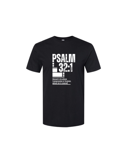 PSALM 32:1 LARGE SCRIPTURE T-SHIRT