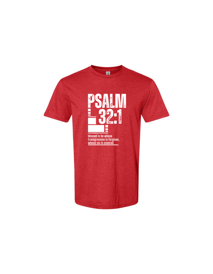 PSALM 32:1 LARGE SCRIPTURE T-SHIRT