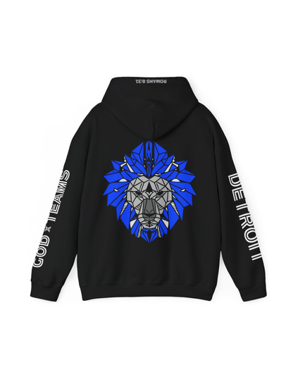 Kids GOD x Teams Detroit Lions Silver Metallic Premium Hoodie