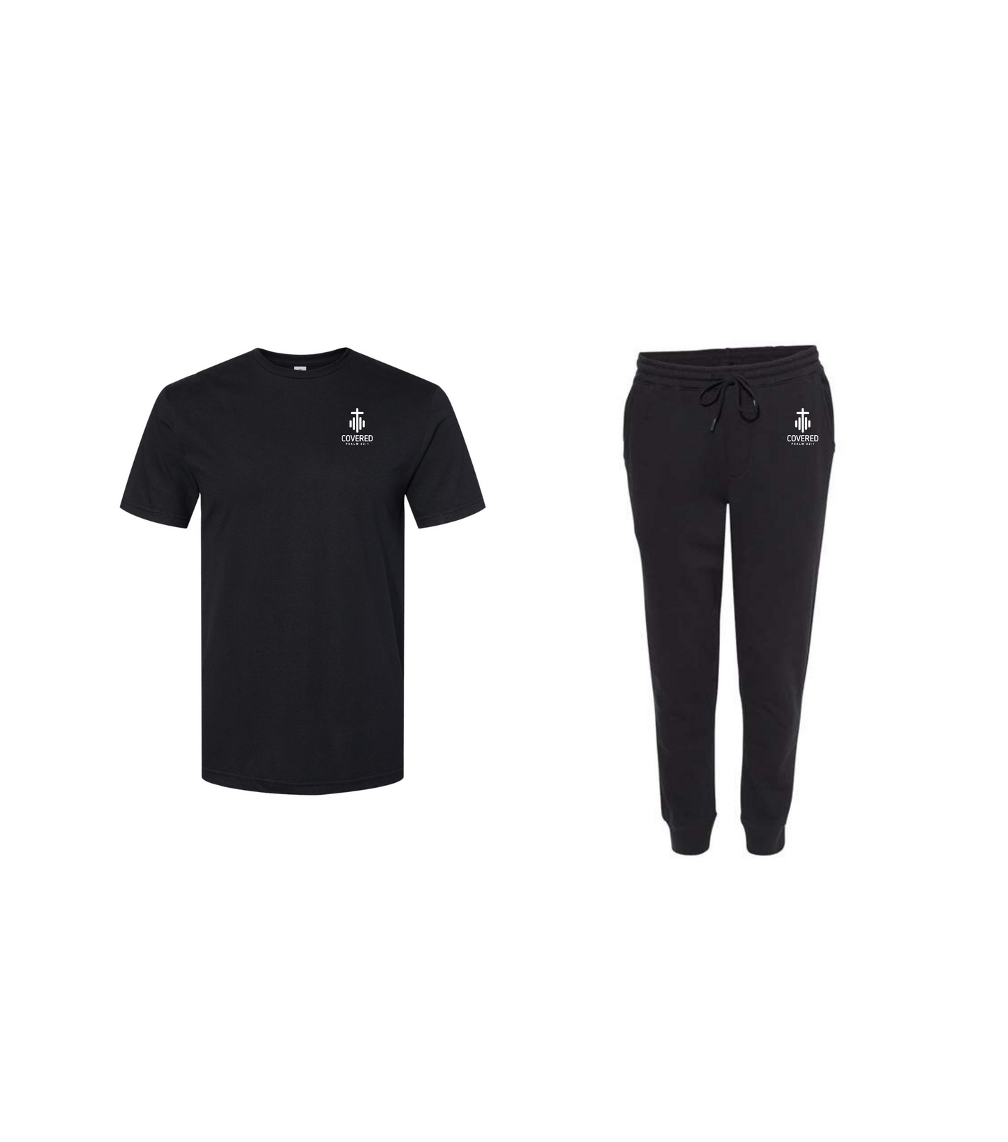 COVERED PSALM 32:1 CLASSIC LOGO T-SHIRT AND JOGGER SET