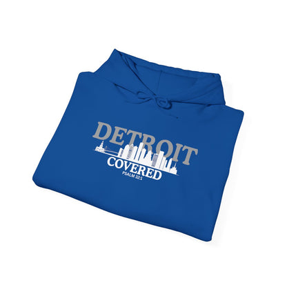 Detroit Skyline COVERED Psalm 32:1 HOODIE
