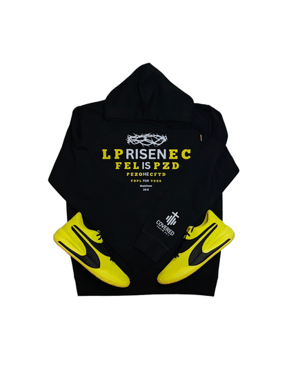 Matthew 28:6 "For He is Risen" Eye-Chart Hoodie