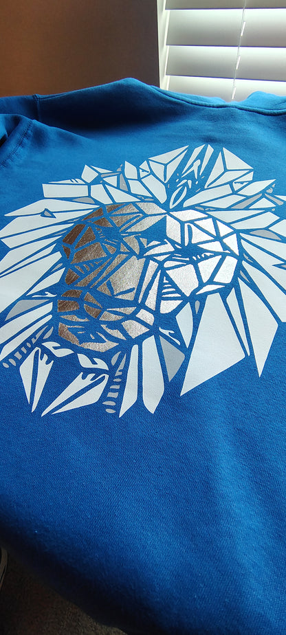 GOD x Teams Detroit Lions Silver Metallic Premium Hoodie