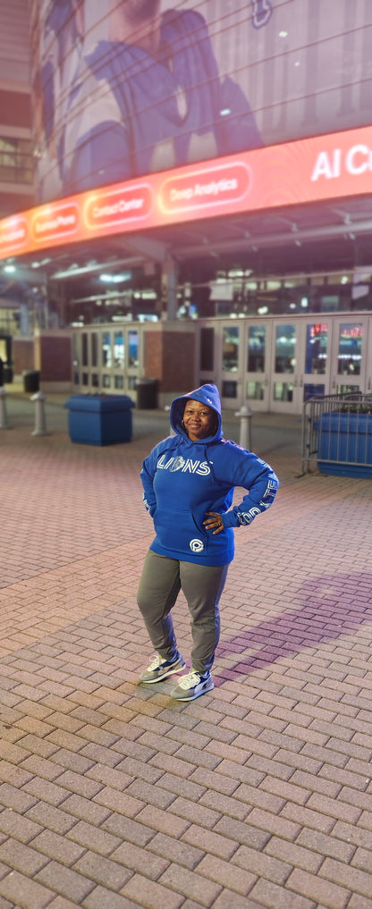 GOD x Teams Detroit Lions Silver Metallic Premium Hoodie