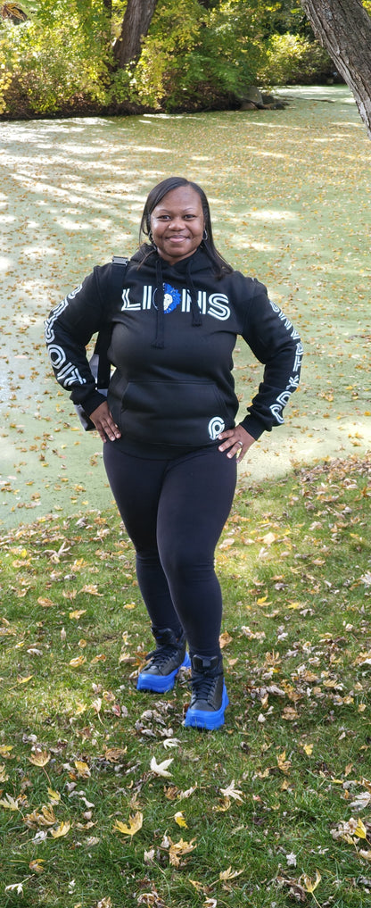 GOD x Teams Detroit Lions Silver Metallic Premium Hoodie