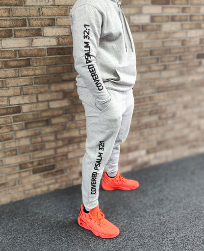 COVERED PSALM 32:1 SLEEVE SWEATSUIT "BLACK LOGO"