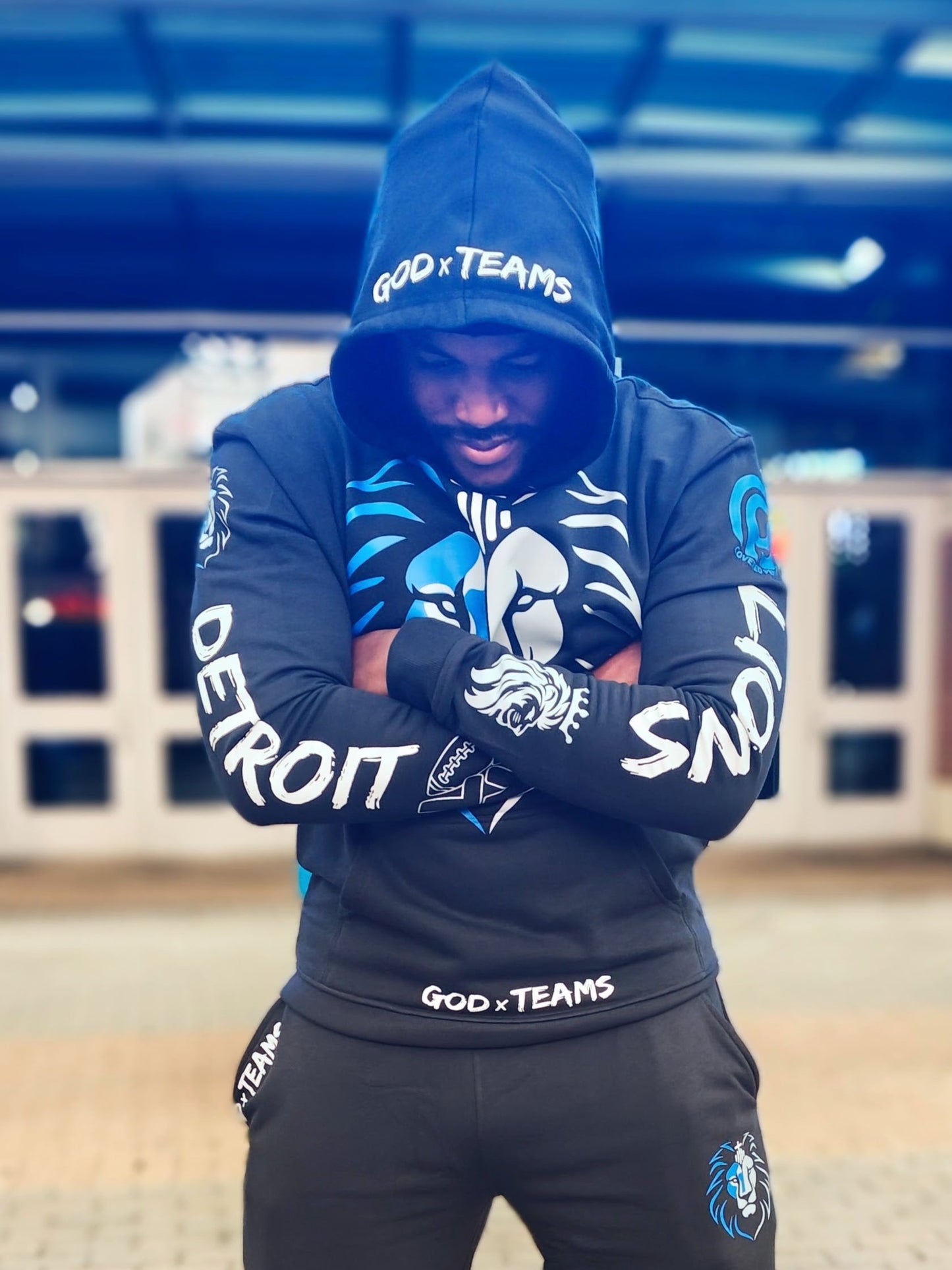 GOD x TEAMS "DETROIT LIONS" HOODIE