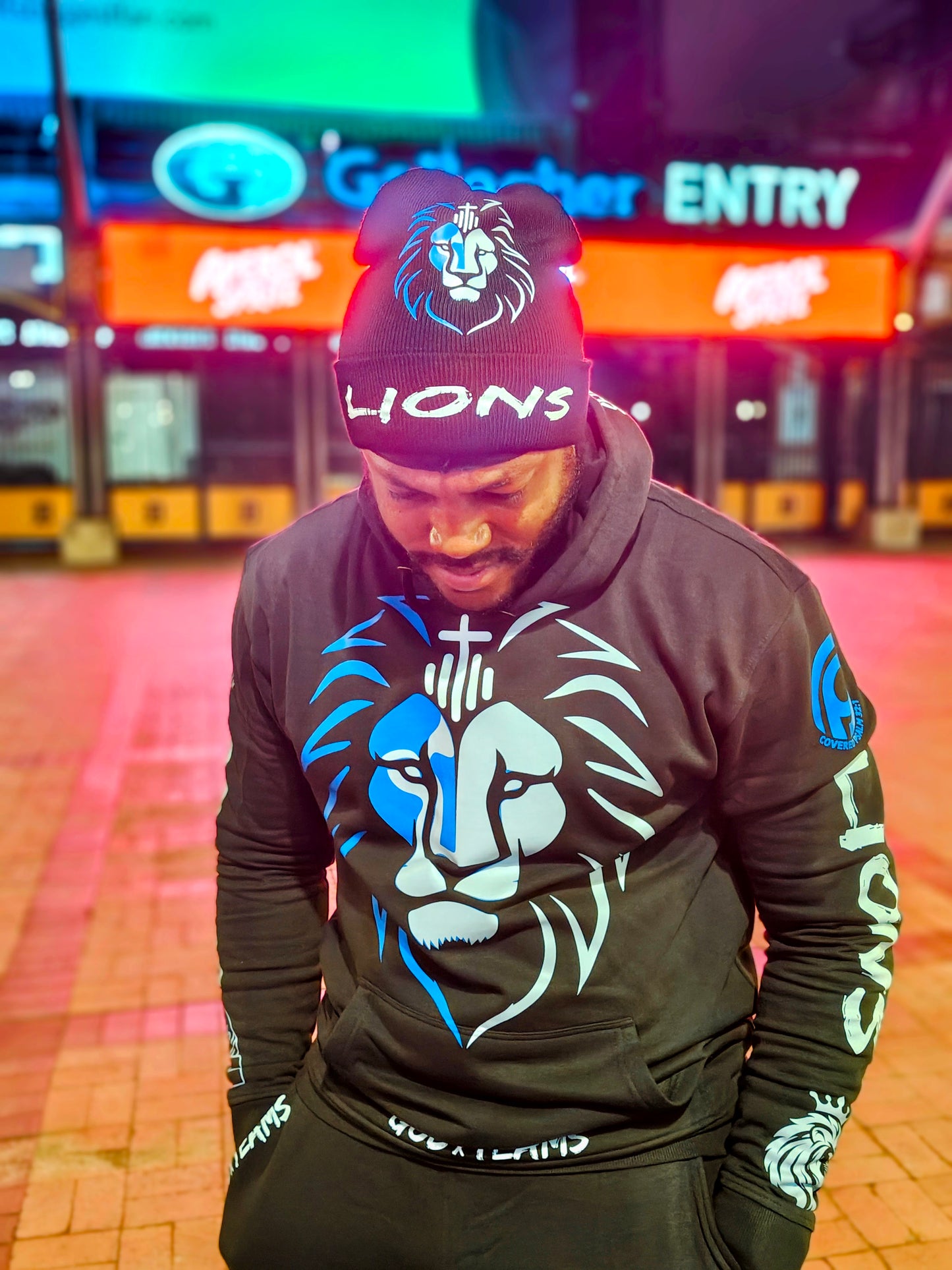 GOD x TEAMS "DETROIT LIONS" BEANIE