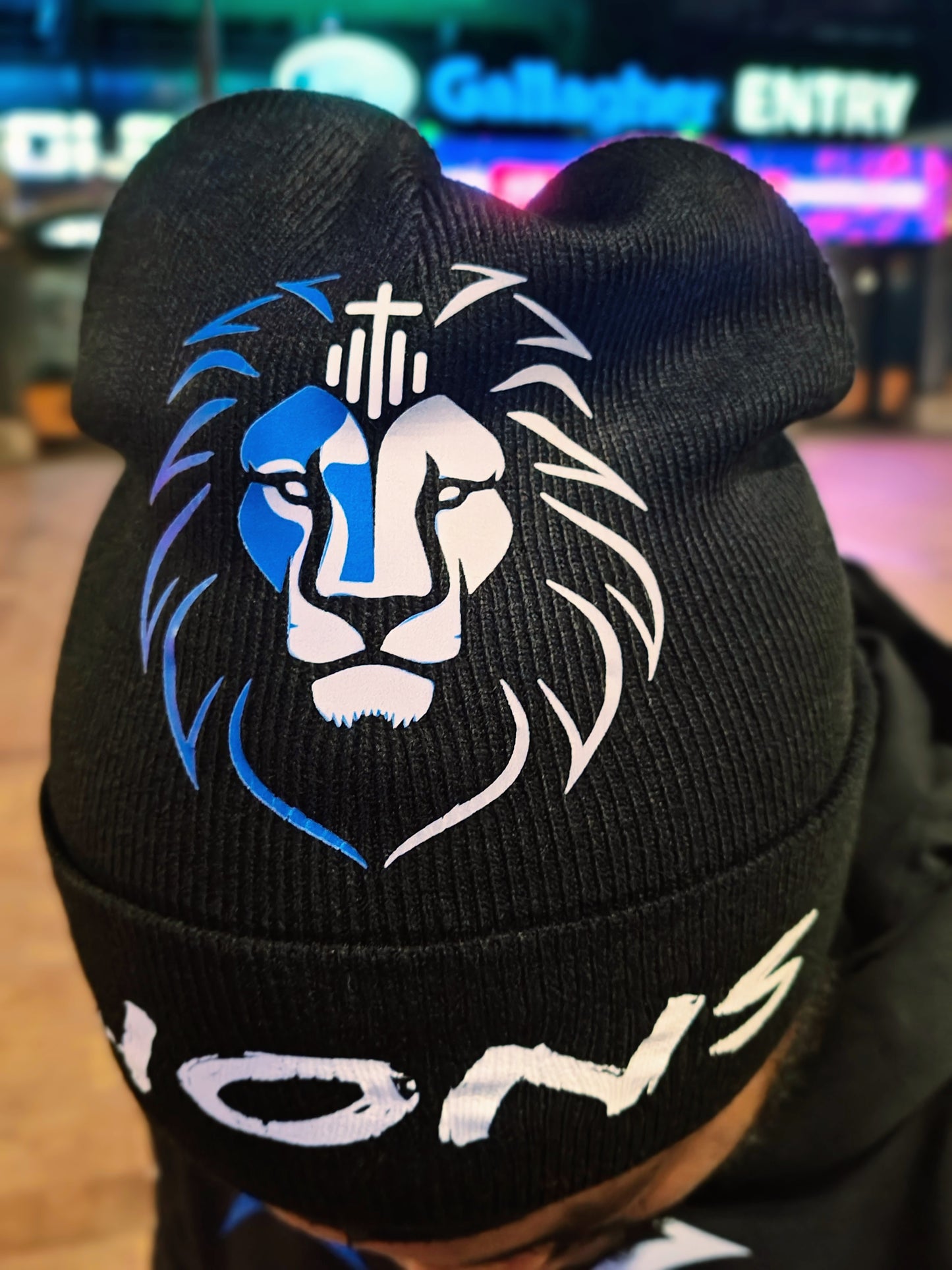 GOD x TEAMS "DETROIT LIONS" BEANIE