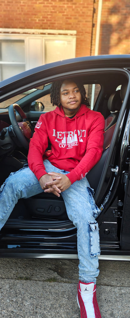 Detroit Skyline COVERED Psalm 32:1 HOODIE
