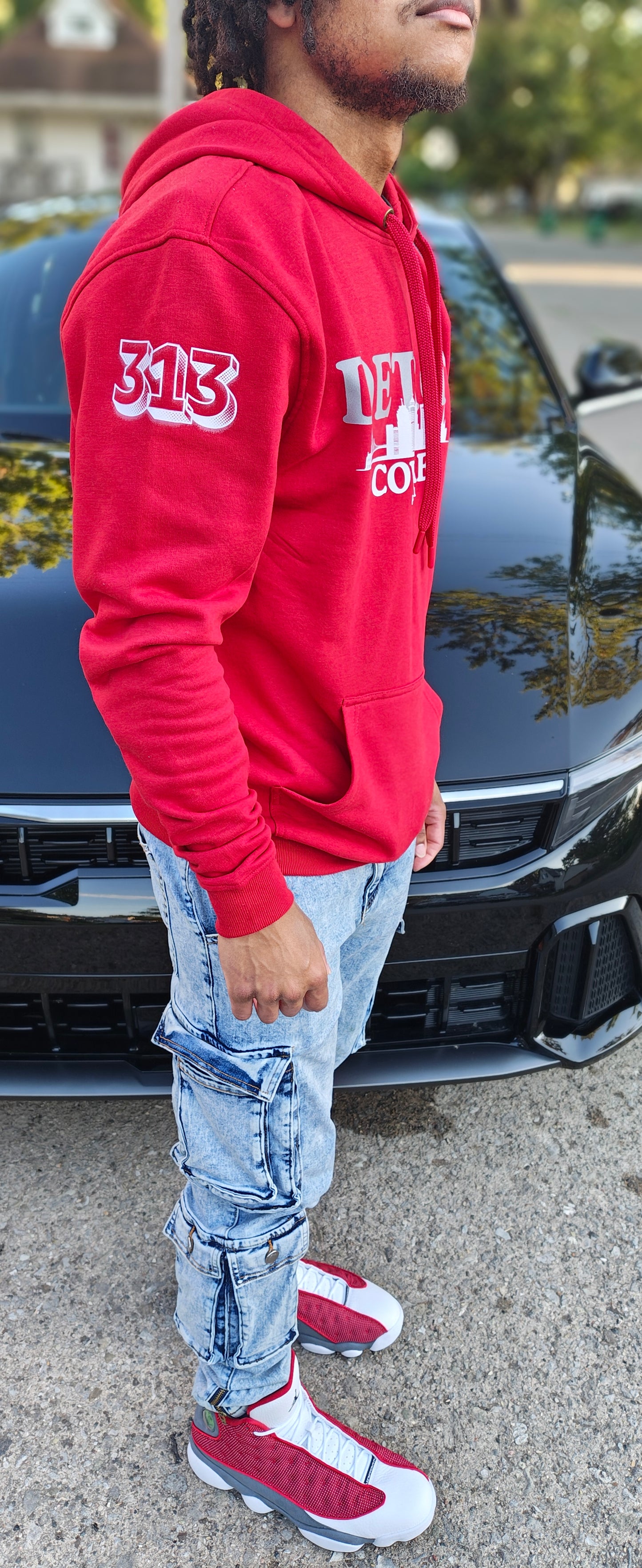 Detroit Skyline COVERED Psalm 32:1 HOODIE