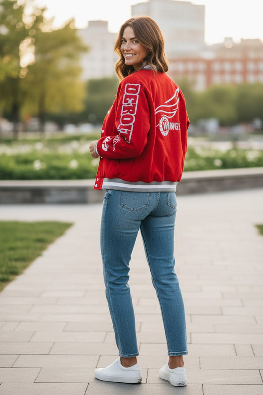GOD x Teams Detroit Red Wings Varsity Edition Jacket