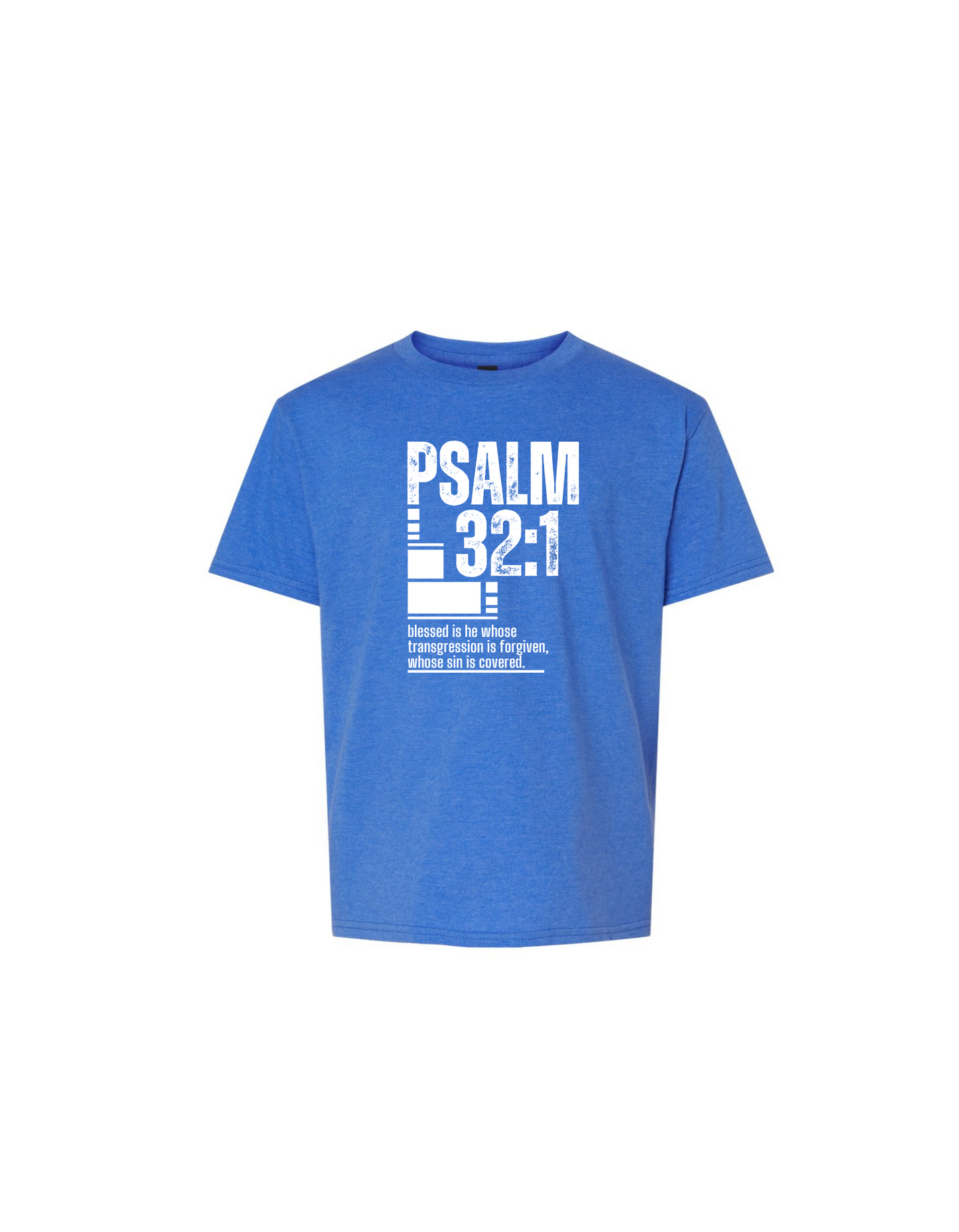 KIDS PSALM 32:1 LARGE SCRIPTURE T-SHIRT