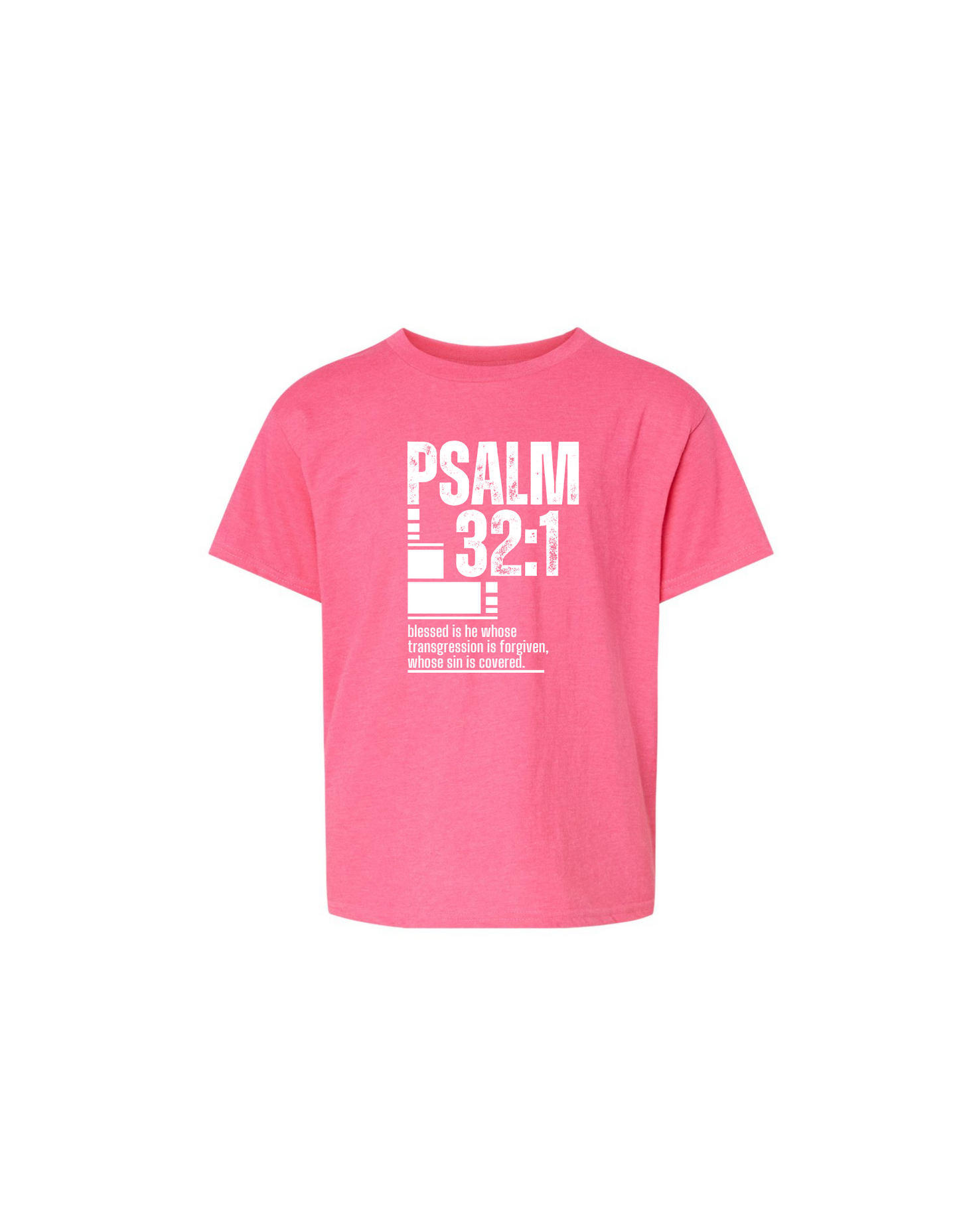 KIDS PSALM 32:1 LARGE SCRIPTURE T-SHIRT