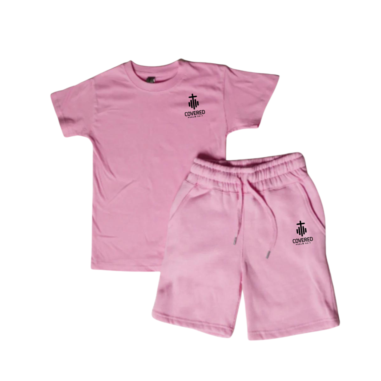 KIDS COVERED PSALM 32:1 CLASSIC LOGO SHORT SET