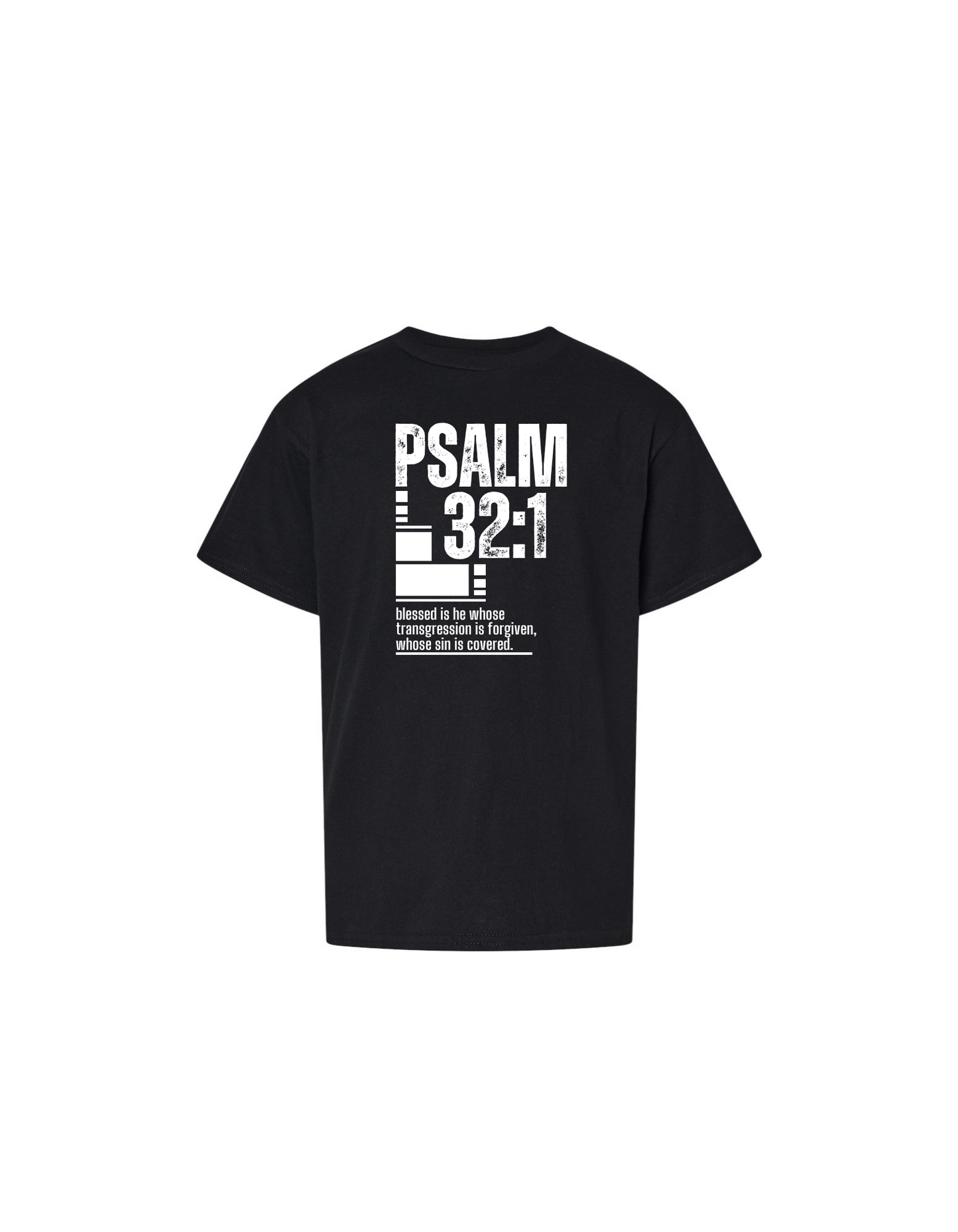 KIDS PSALM 32:1 LARGE SCRIPTURE T-SHIRT