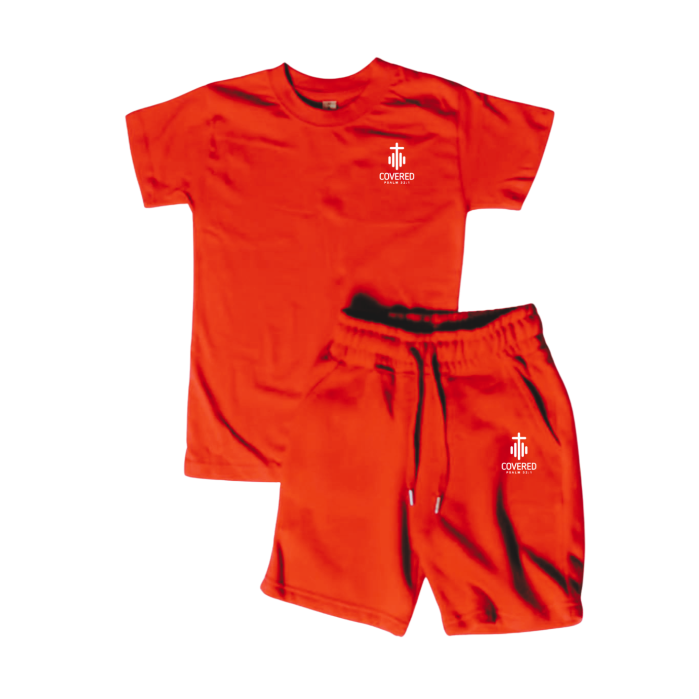 KIDS COVERED PSALM 32:1 CLASSIC LOGO SHORT SET