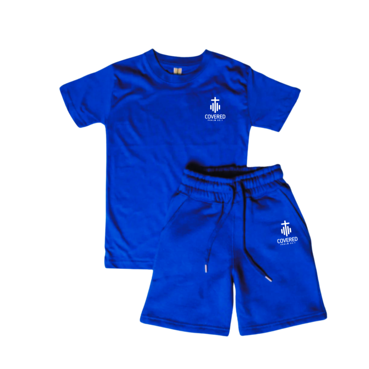 KIDS COVERED PSALM 32:1 CLASSIC LOGO SHORT SET