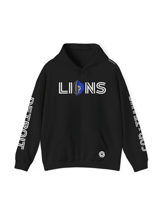 GOD x Teams Detroit Lions Silver Metallic Premium Hoodie