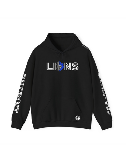 Kids GOD x Teams Detroit Lions Silver Metallic Premium Hoodie