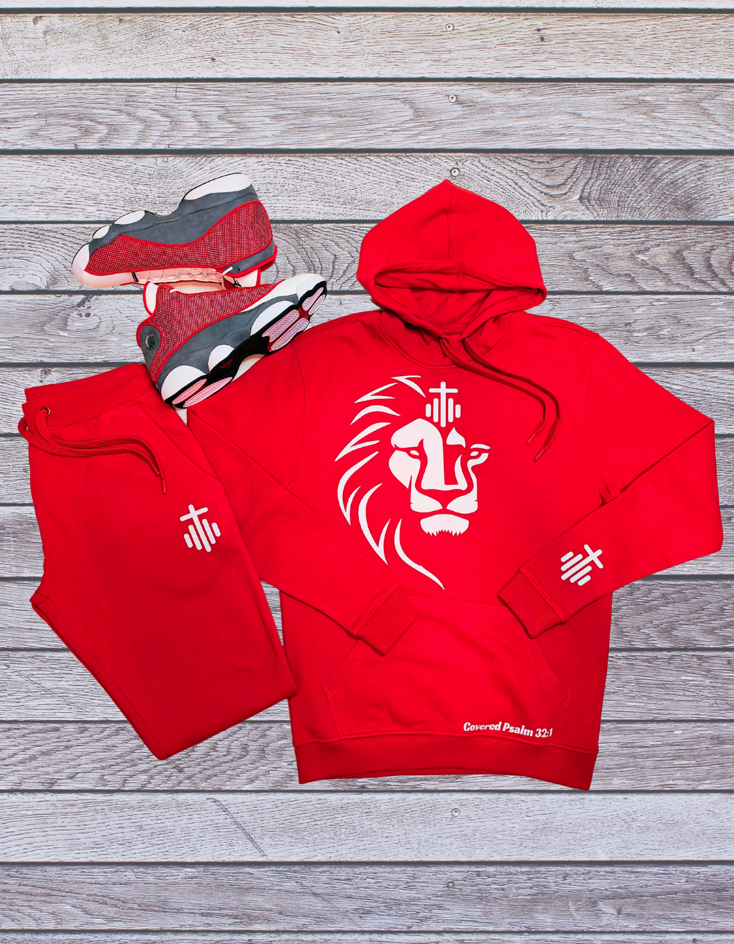 COVERED PSALM 32:1 "LION OF JUDAH" SWEATSUIT