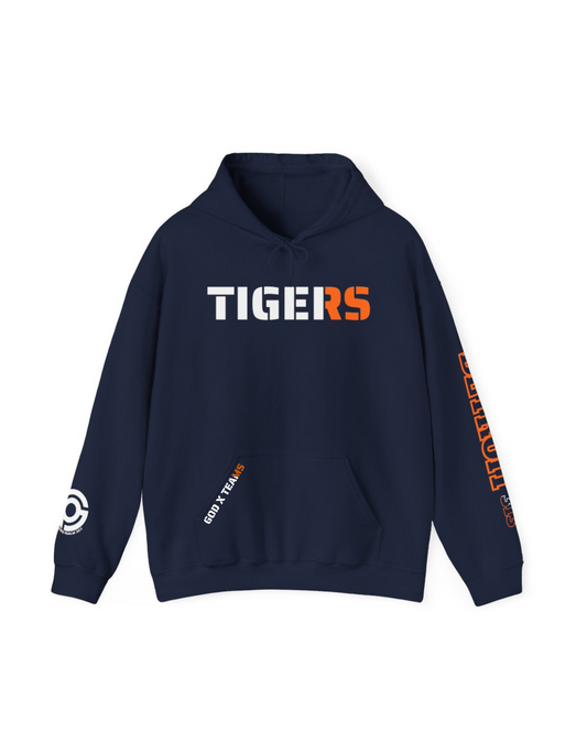 Detroit Tigers Two-Toned "GOD X TEAMS" Premium Hoodie