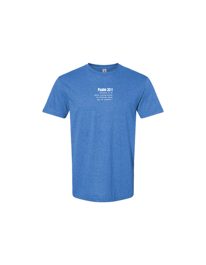 PSALM 32:1 TYPEWRITER SCRIPTURE T-SHIRT