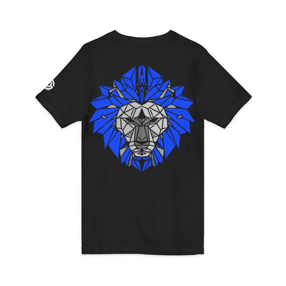 GOD x Teams Detroit Lions Silver Metallic V Neck T-Shirt