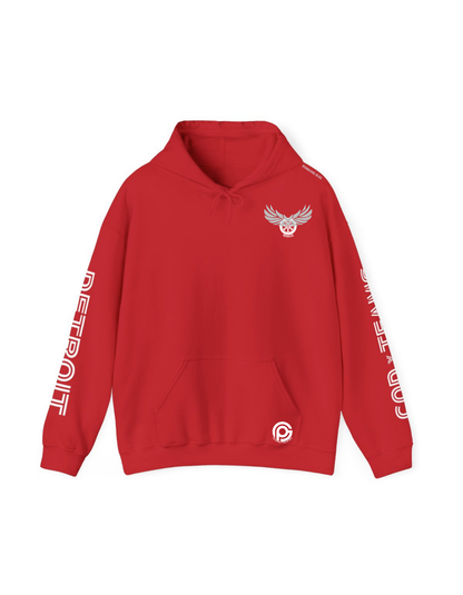 GOD x Teams Detroit Red Wings Silver Metallic Premium Hoodie