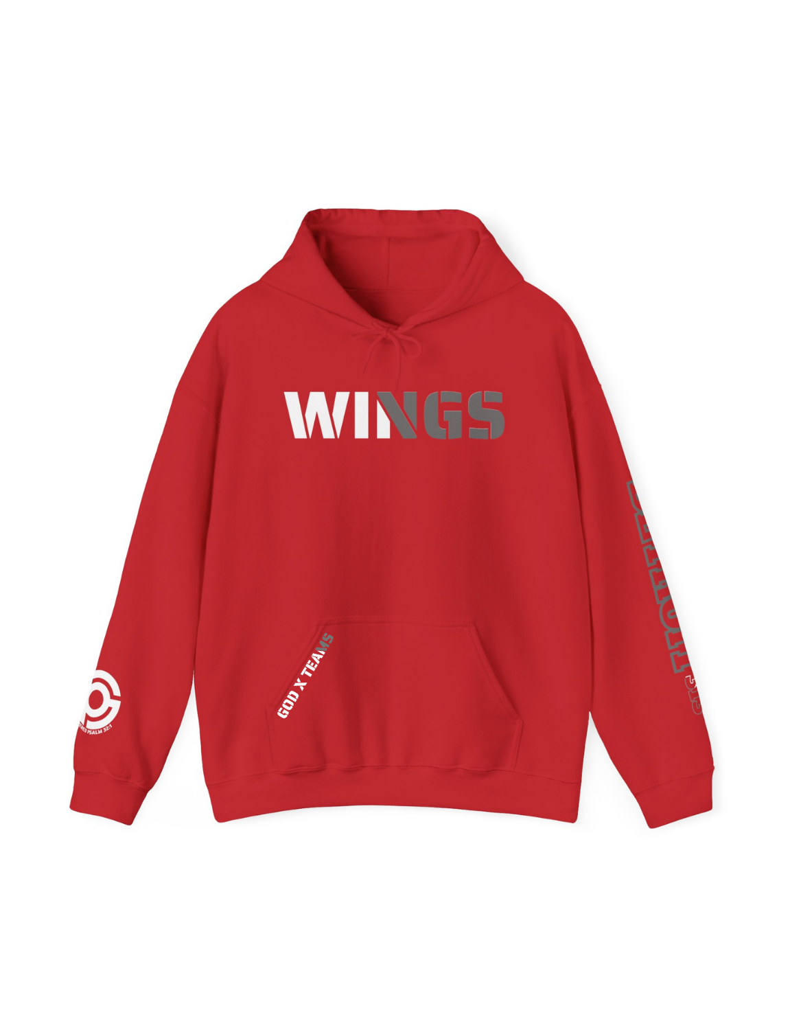 Detroit Red Wings Two-Toned "GOD X TEAMS" Premium Hoodie