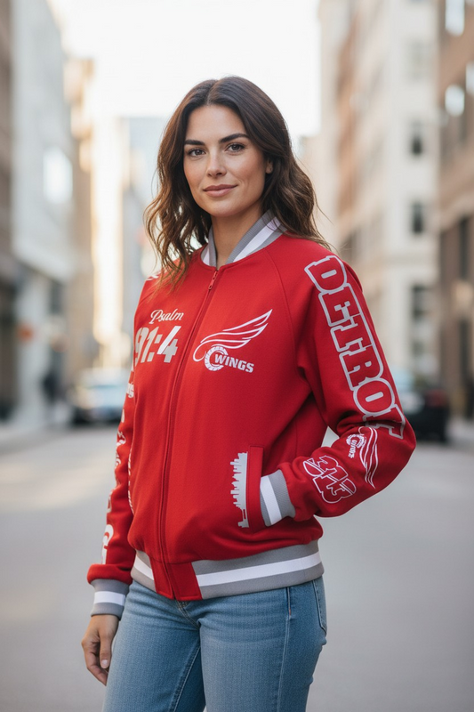 GOD x Teams Detroit Red Wings Varsity Edition Jacket