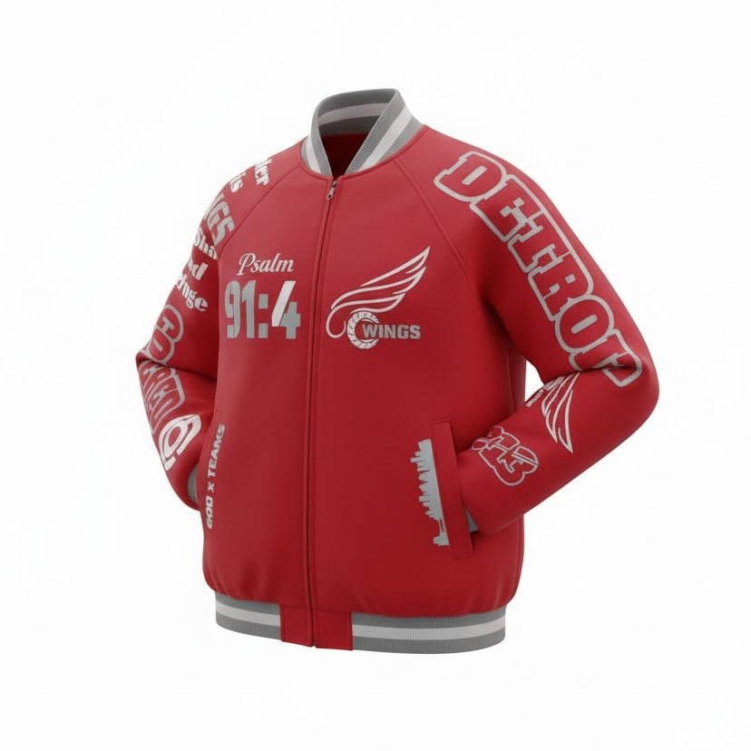 GOD x Teams Detroit Red Wings Varsity Edition Jacket