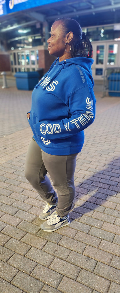 GOD x Teams Detroit Lions Silver Metallic Premium Hoodie